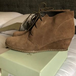 Franco Sarto suede booties tan size 9